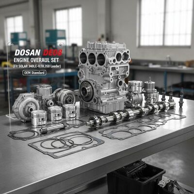 Doosan DE08 Complete Engine Overhaul Set (Metal Type) Fit SOLAR 340LC-V/DL350 Loader OEM Standard for Doosan Excavator Engine Parts