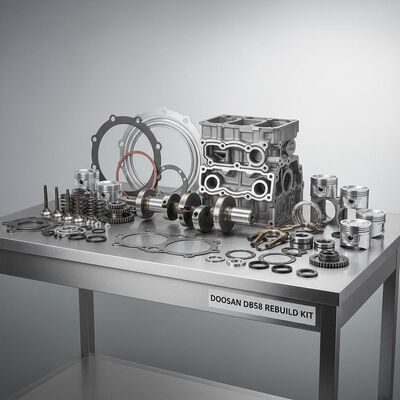 Heavy-Duty Doosan DB58 Excavator Rebuild Kit with ASME B16.20 Metal Gaskets & Full Components for Doosan Excavator Engine Parts